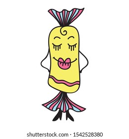 Cute cartoon sweet. Vector illustration