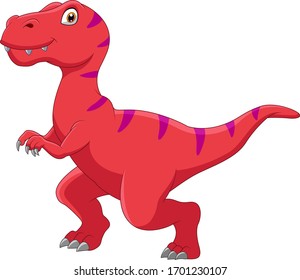Cute cartoon t rex a walking