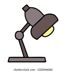 cute cartoon of a table lamp