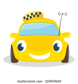 cute cartoon taxi