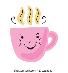 Tonto de té de caricatura. Ilustración del vector