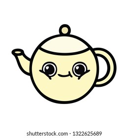 cute cartoon of a tea pot