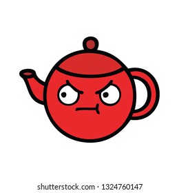 cute cartoon of a teapot