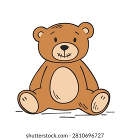 A cute cartoon teddy