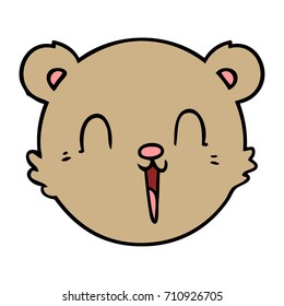 cute cartoon teddy bear face