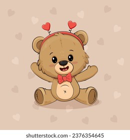 Cute cartoon teddy bear