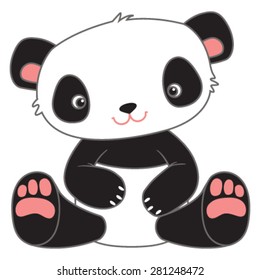 Cute cartoon teddy bear Panda