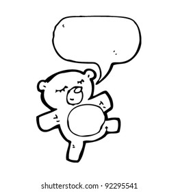 cute cartoon teddy bear with speech bubble