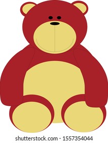 Cute cartoon Teddy bear, vector illustration