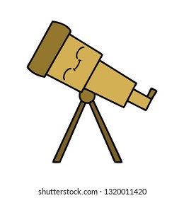 cute cartoon of a telescope