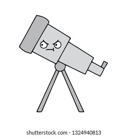 süße Karikatur eines Teleskops