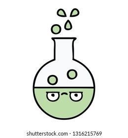 cute cartoon of a test tube
