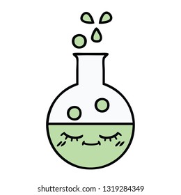 cute cartoon of a test tube