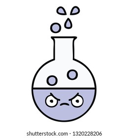 cute cartoon of a test tube