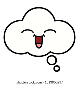cute cartoon of a thought bubble