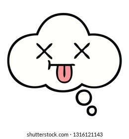 cute cartoon of a thought bubble