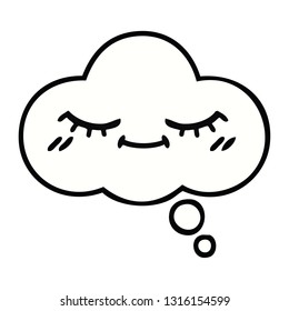 cute cartoon of a thought bubble