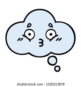 cute cartoon of a thought bubble