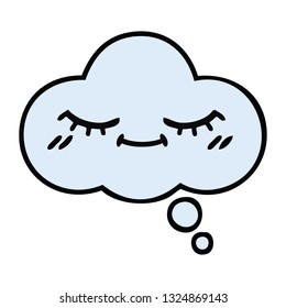 cute cartoon of a thought bubble