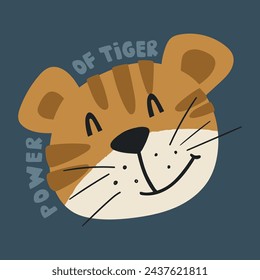 cute cartoon tiger vector illustration