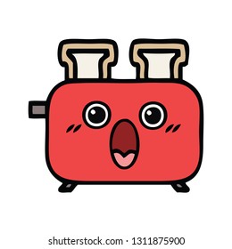 süße Karikatur eines Toasters