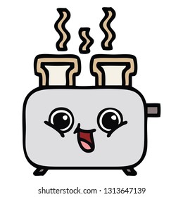 cute cartoon of a of a toaster