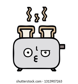 cute cartoon of a of a toaster