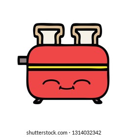 cute cartoon of a of a toaster