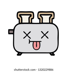 cute cartoon of a of a toaster