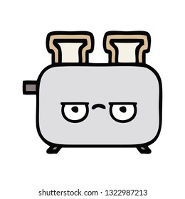 cute cartoon of a of a toaster