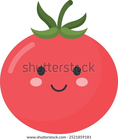 Cute cartoon tomato vector character illustration 