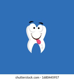 cute cartoon tooth character.vector illustration.