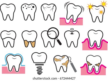 Cute cartoon tooth, dental Illustration