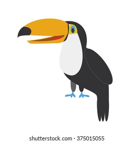 Cute cartoon toucan vector illustration