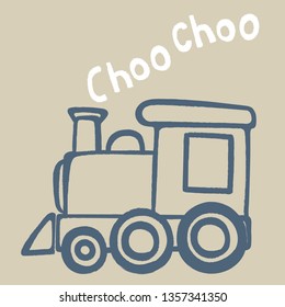 cute cartoon train vector illustration