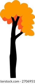 Relleno lindo del árbol de la historieta conveniente para el objeto del fondo del ambiente