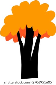 Relleno lindo del árbol de la historieta conveniente para el objeto del fondo del ambiente