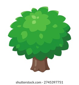 Cute cartoon tree vector illustration