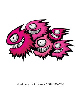 Cute cartoon troll character. Vector monster character for Halloween
