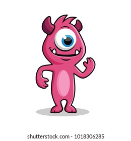 Cute cartoon troll character. Vector monster character for Halloween