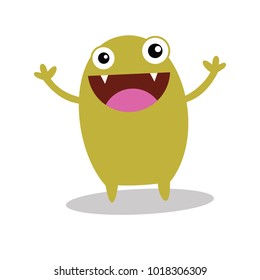 Cute cartoon troll character. Vector monster character for Halloween