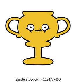 cute cartoon of a trophy