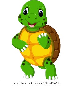 Cute Cartoon Turtle Stock Vector (Royalty Free) 438541618