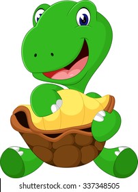 Cute cartoon turtle of illustration
