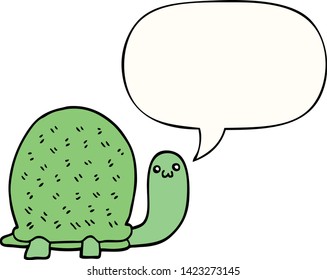 cute cartoon turtle with speech bubble