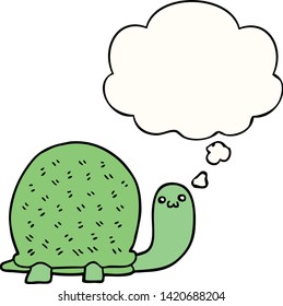 cute cartoon turtle with thought bubble