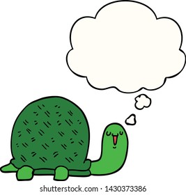 cute cartoon turtle with thought bubble