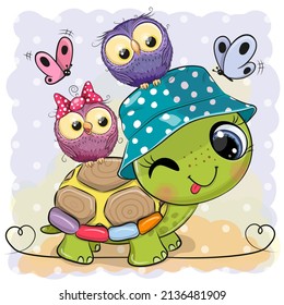 Cute cartoon turtle Royalty Free Stock SVG Vector and Clip Art