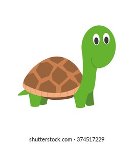 Cute cartoon turtle vector illustration