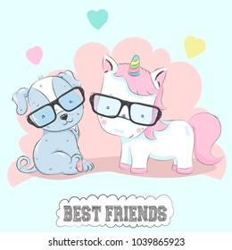 Cute cartoon Unicorn